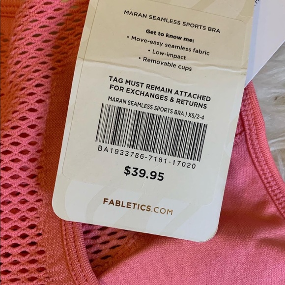 NWT fabletics long line seamless sports bra - Picture 3 of 5